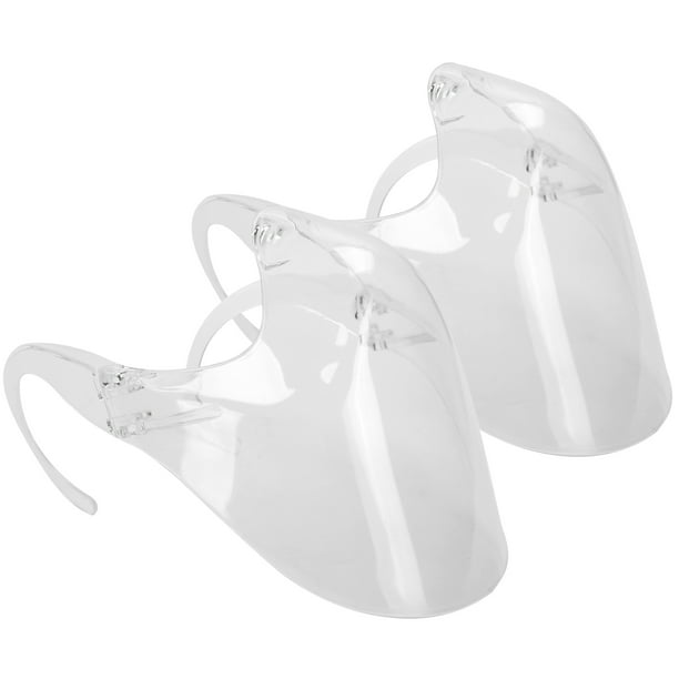 Protector Facial Protector Facial Transparente Protector Facial Con Gancho Para La Oreja 2 Piezas Protector Facial Transparente Gancho Para La Oreja Lente Transparente A Prueba De ANGGREK Otros