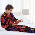 thumbnail image 6 of Sikiie A Bright Abstract Mens Pajama Set, Soft Warm Long Sleeve Sleepwear, Cozy Button-Down Pjs for Men-XX-Large, 6 of 7