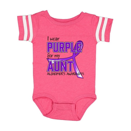 

Inktastic I Wear Purple for my Aunt- Alzheimers Awareness Gift Baby Boy or Baby Girl Bodysuit