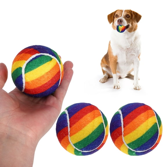 TABLZONE 3Pcs Durable Rubber Tennis Balls Elastic Training Balls for Outdoor Sports and Fetch