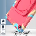 thumbnail image 5 of Dteck Case for Lenovo Tab M10 Plus 3rd Gen 10.6 inch 2022 TB-125F/128F,Heavy Duty Rugged Silicone Case Hand Grip Shockproof Armor Kickstand Cover with Shoulder Strap,Colorful+Rose, 5 of 8