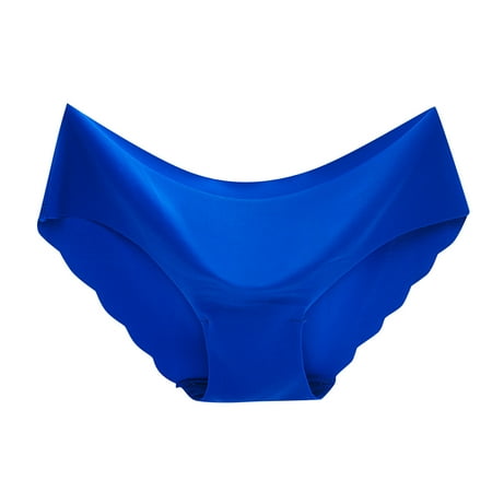 Prolriy Womens Underwear Underwear Breathable Midwaist Silk Non- Color Solid Women s Panties for Women Blue XL