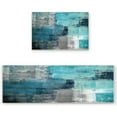 thumbnail image 6 of Turquoise Abstract Art Painting Kitchen Mat Anti-Fatigue Kitchen Rugs Kitchen Organization, Home Decor Kitchen Floor Mats Non-Slip Turquoise Kitchen Decor Runner Rug 2PCS Room Decor Standing Desk Mats, 6 of 6