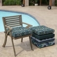 thumbnail image 6 of ARDEN Outdoor Seat Cushion 21 x 21, Sapphire Aurora Blue Damask, 6 of 11