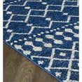 thumbnail image 3 of Totti Grid 2' x 8' Rectangular Polypropylene Geometric Rug in Navy/Cream, 3 of 3