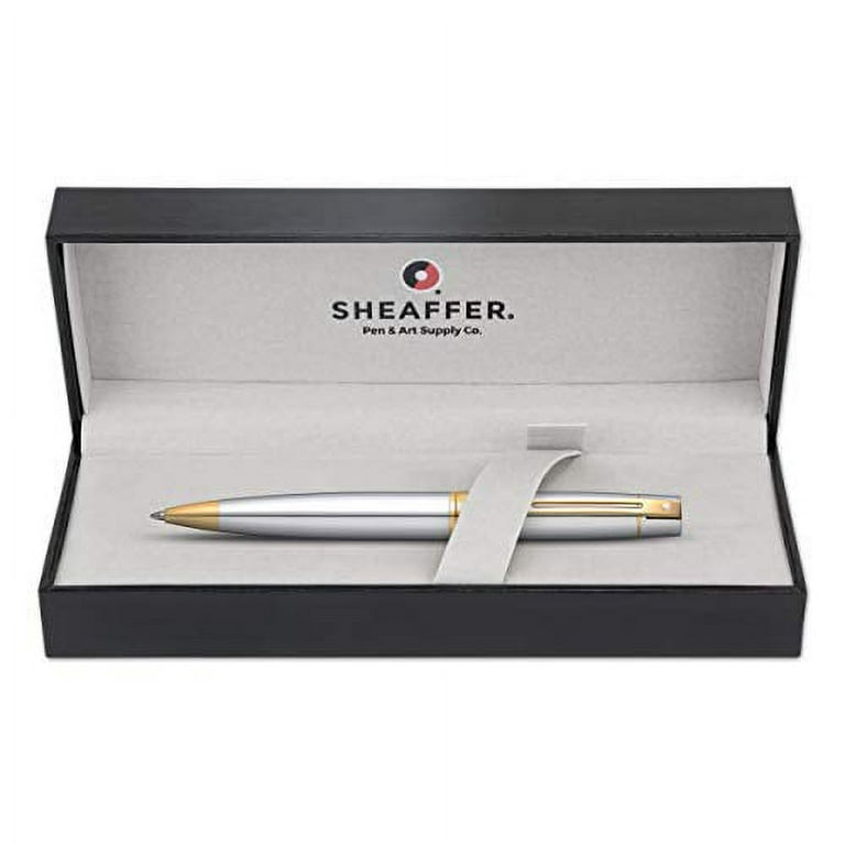 Sheaffer 300 Glossy Blue Lacquer w/Chrome Plated Trim Fountain Pen - Medium