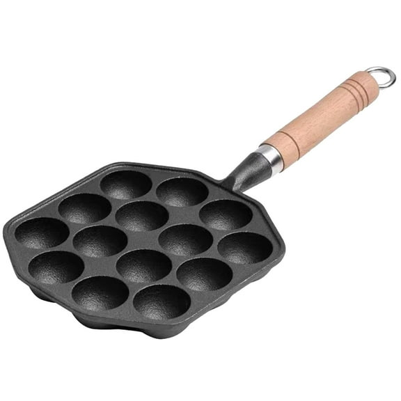 Yucurem 14 Holes Takoyaki Grill Pan Plate Non Stick Takoyaki Maker Baking Forms Mold Pan Kitchen Pans (As Shown)