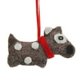 thumbnail image 3 of Northlight 3.75" Brown and White Polka Dot Plush Dog Hanging Christmas Ornament, 3 of 3