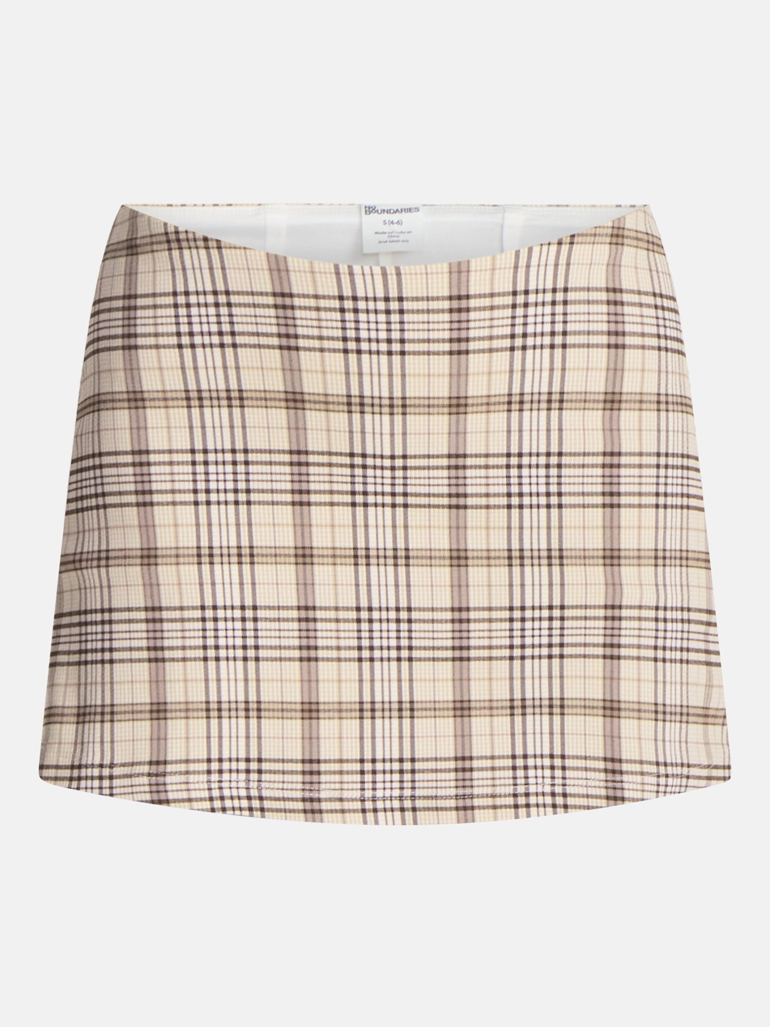 No Boundaries Woven Mini Pull-On Skirt, Women's Sizes XXS-XXL