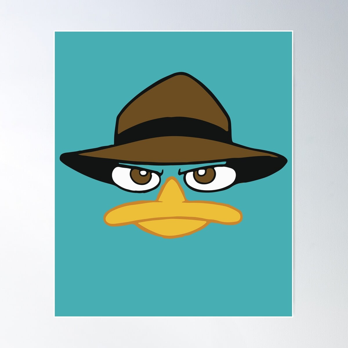 Perry The Platypus Poster Wall Art, Modern Wall Decor For Living Room Bedroom, 12x18 UNFRAMED