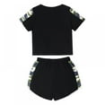 thumbnail image 3 of 5-14T Kids Girls Boys Tracksuit 2 Pieces Set Crop Tops with Shorts Pants Sport Set Pyjama Sets, 3 of 10