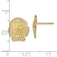thumbnail image 3 of FB Jewels 14K Yellow Gold Sand Dollar Earrings Textured, 3 of 3