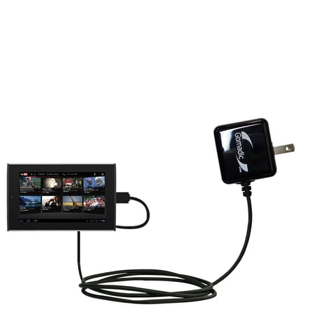 Gomadic Intelligent Compact AC Home Wall Charger suitable for the Sharp Galapagos A01SH - High output power with a convenient, foldable plug design -