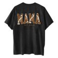 thumbnail image 5 of Fiudx Liquidación de Ahorros de Verano Camiseta de Manga Corta con Estampado Casual de Doble Cara con Cuello Redondo y Hombros Caídos para Mujer, 5 of 5