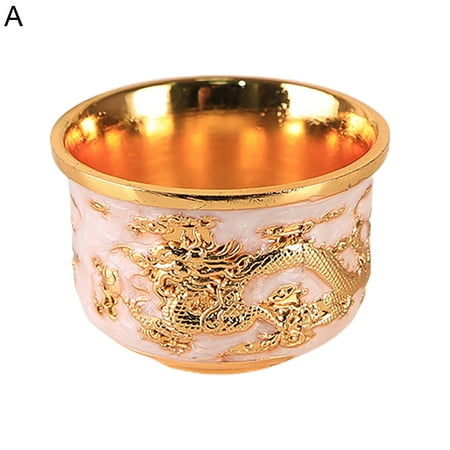 

Grandest Birch Beautiful Teacup Retro Polishing Zinc Alloy Shiny Surface Liquor Cup for Office