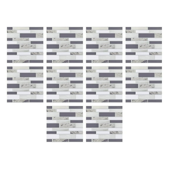 EIMELI 1 Set Of 10pc Peel and Stick Backsplash Tiles for Kitchen 10-Sheet Self Adhesive Removable Stick On Vinyl Wall Tile on Clearance