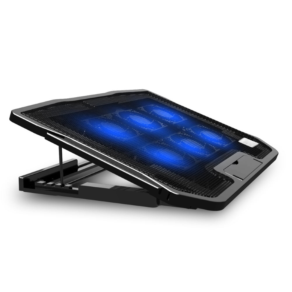 Naierhg 2 USB Ports Six Cooling Fans Laptop Cooler Pad Notebook Stand for 14/15.6Inch