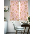 thumbnail image 4 of Christmas Sheer Curtains 63 inches Long, Pink Gingerbread Man Cookie House Candy Cane Snow Light Filtering Sheer Window Curtains Rod Pocket Voile Drapes for Bedroom Living Room, 2 Panels 52"W x 63"L, 4 of 7