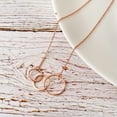 thumbnail image 5 of Mother and Daugther Mother's Day Gift, Mother's Day Gift from Daughter, Mother Day Gift Ideas, Necklace and Card Gift for Mom, Gift for Mom[Rose Gold Triple Infinity Ring,Purple Gradient], 5 of 8