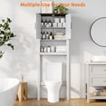thumbnail image 2 of Yiwa Small Space Saving Toilet Rack, 23.6 Inches Wide, Features Adjustable Shelf and Anti-Tip Device for Bathroom Organization, 2 of 8