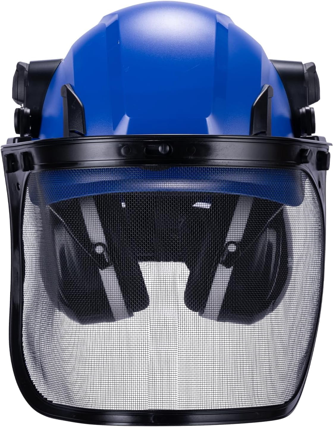 EcoPro Forestry Kit - ANSI Z89.1 Type I Class C Vented - Forestry Helmet Kit with Faceshield & Earmuffs - 3 in 1 Ideal for Arborists - Blue