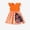 Bright Orange, variant on Princess Little Girl Dresses Moana Ariel Character Ruffled Sleeveless Dress Size 2-6