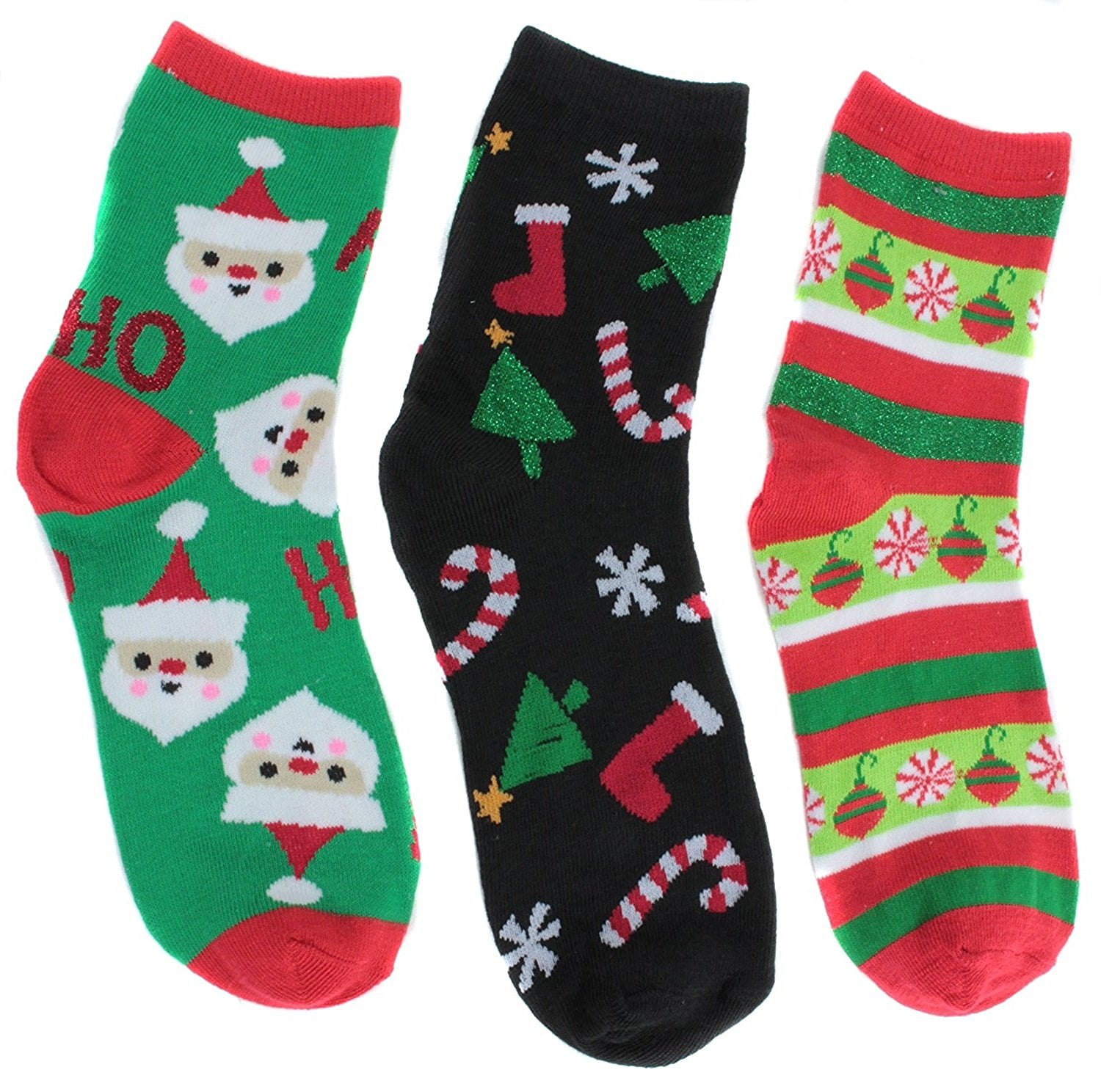 Ho Ho Ho! Women's Christmas Crew Socks Gift Set (3Pr - Walmart.com