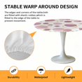thumbnail image 2 of Elastic Fitted Round Tablecloth, Pin Polka Dots Waterproof Stretch Table Cover for 45"-54" Tables, Modern Abstract Art Washable Outdoor Tablecloths for Patio, Picnic, Camping, 2 of 9