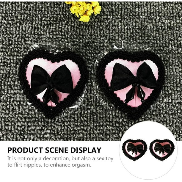 HTOOQ Pair Sexy Nipple Pasties Bra Sticker Women Breast Pads Bow