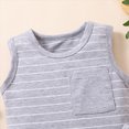 thumbnail image 4 of TOWED22 Boy Clothes Toddler Baby Boys Summer Outfits Sleeveless Patchwork T-Shirt Shorts Set 6 Months-4T(Grey,0-6 M), 4 of 6