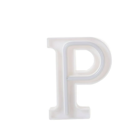 

XIUH LED USB Letter Lights Light Up White Letters Standing Hanging A-Z White P