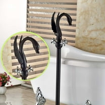 Juno Black Oil Rubbed Bronze Floor Mounted Bathtub Brass Faucet