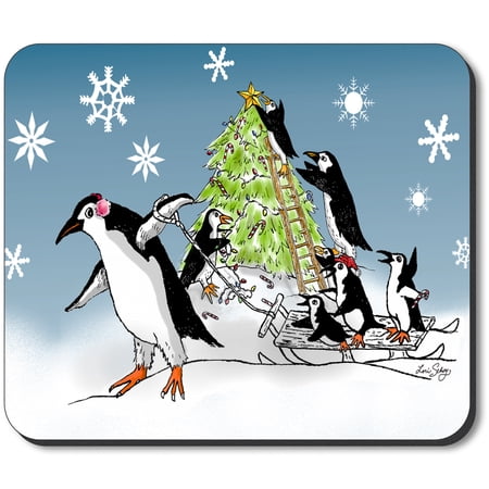 Art Plates Mouse Pad - Penguin Christmas Tree price history on PriceWatchPro