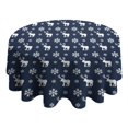 thumbnail image 4 of Christmas Round Tablecloth 70x70in(178x178cm) – Waterproof Polyester Table Cover with Full Print Design, Wrinkle Resistant & Washable for Kitchen Dining Party Decor, 4 of 6