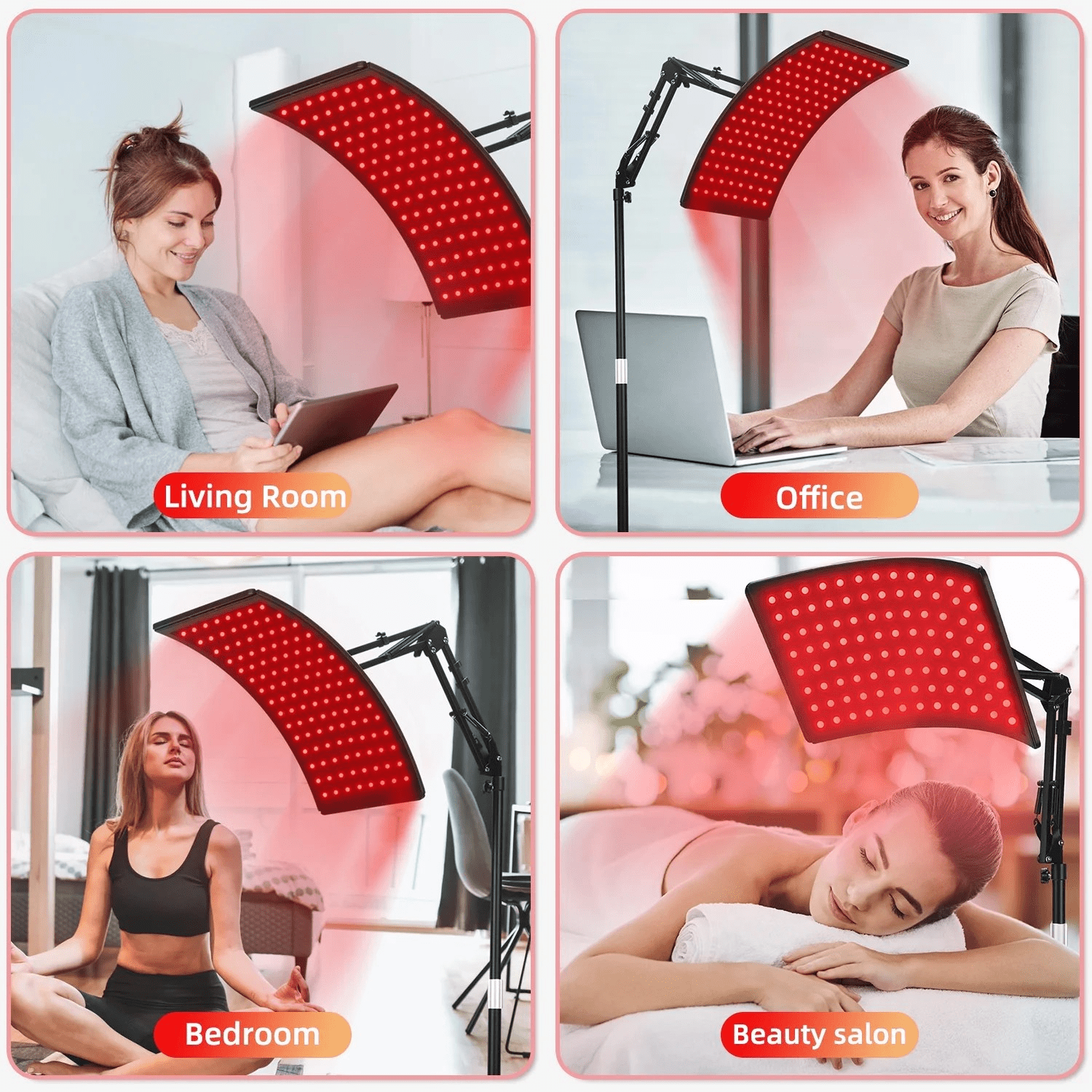 Floor-Standing Red Light Panel, Large Infrared Device for Full Body Wellness Support