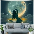 thumbnail image 4 of Orinice Full Moon Tapestry Wall Hanging Unique Style Graphic Tapestries for Home Wall Decor Living Room Bedroom Dorm Apartment Farmhouse 40x30inch, 4 of 6