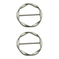 thumbnail image 2 of Fashion Metal Round Circle Clip Buckle Clothing Ring Wrap Holder Silk Scarf Ring 2pc Woolen Needle,E,Metal, 2 of 9