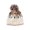 Beige, variant on Color Block Pompoms Hat Warm Beanies Hat Autumn Spring Headwear for Casual Wear