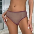 thumbnail image 2 of Posijego Women See Through Mesh Underwear Low Rise Bikini Panties Breathable No Show Hipster Panty for Ladies, 2 of 7