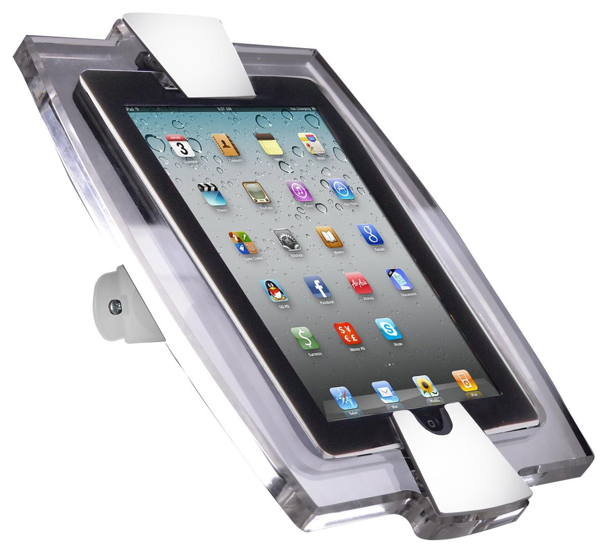 Ipad Mini Wall Mounted Enclosure With Tilting And Rotating Bracket Ipad Mini Wall Mounted Enclosure With Tilting And Rotating Bracket Adjule Cover For Home On Acrylic Steel White Ipmadpwt Com
