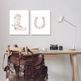 thumbnail image 2 of Stupell Industries Cowboy Boot Pink Stars Horseshoe Western Theme Graphic Art Unframed Art Print Wall Art, Set of 2, Design by Studio Q, 2 of 6