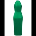 thumbnail image 1 of Vestido de Noche Sin Mangas de Satén con Espalda Descubierta Verde S, 1 of 10