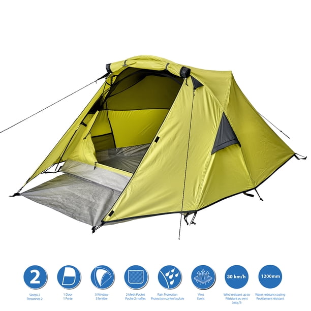 Ozark Trail Backpacking Tent, 2 Person Maximum, Easy to Set-Up For