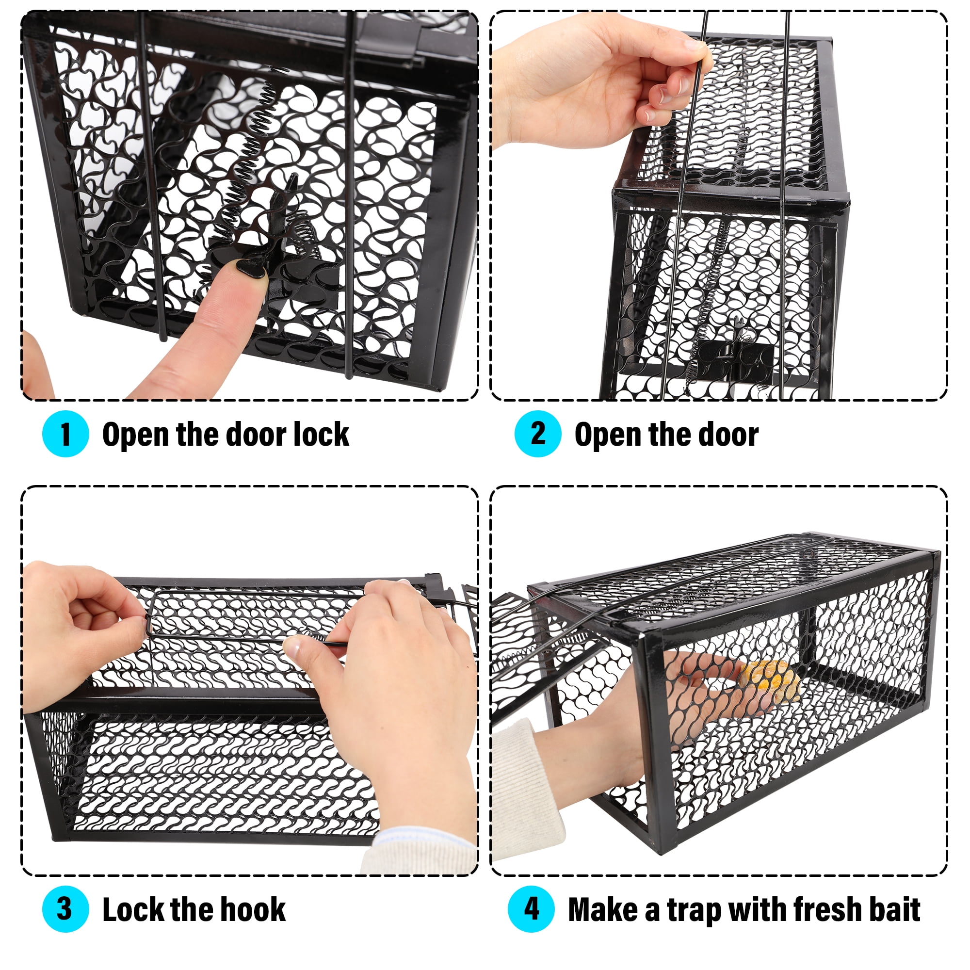 2 Packs Mouse Trap Small Live Animal Mouse Voles Hamsters Live Cage Rat Mouse Cage Trap