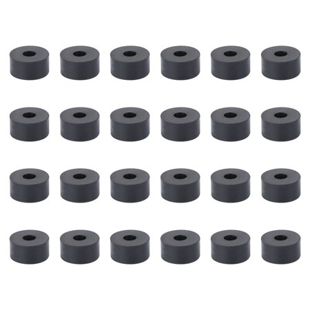 24PCS Portable Flowerpot Foot Pads Round Rubber Absorbing Mats Shockproof Plant Pot Cushion Multi-purpose Pad for Modern Ceramic Flower Pot (Black)