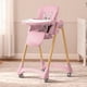 thumbnail image 1 of Bebbly Silla Alta para Bebé Ajustable con Charola y Respaldo Reclinable Altura Regulable en 6 Niveles Silla de Comer con Arnés de Seguridad y Ruedas Ideal, Juego 6 meses a 3 años (Rosa), 1 of 10