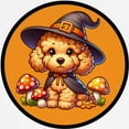 thumbnail image 3 of CafePress - Halloween Goldendoodle Witch Kids Baseball T Shirt - Kids Cotton Baseball Jersey, 3/4 Sleeve Shirt, 3 of 4
