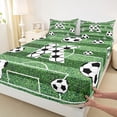 thumbnail image 4 of Erosebridal Soccer Ball Games Bed Sheets,Kids Football Pattern Monogrammed K King Sheets For Boys 4pcs, 4 of 6