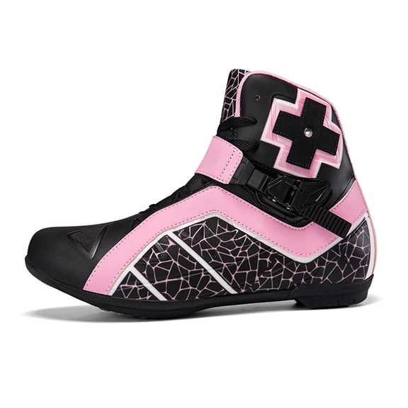 Men's And Women's All-season Motorcycle Riding Boots And Motorcycle Shoes,Magenta,45