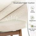thumbnail image 3 of Dycanpo 24'' Counter Height Bar Stools Set of 4,Saddle Seat Bar Stools for Kitchen Dining,Linen, 3 of 10